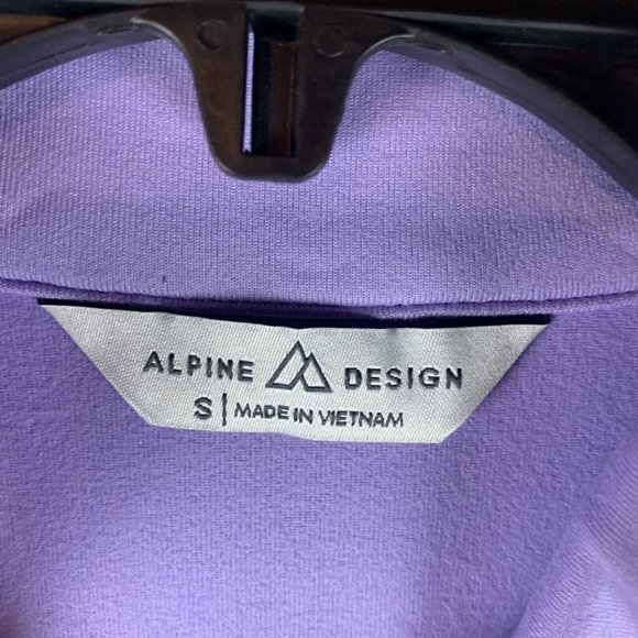 Alpine Design‎ Shirt Womens Small Lilac Polyester Mock Field Knit 1/4 Zip 7104 - Picture 3 of 8